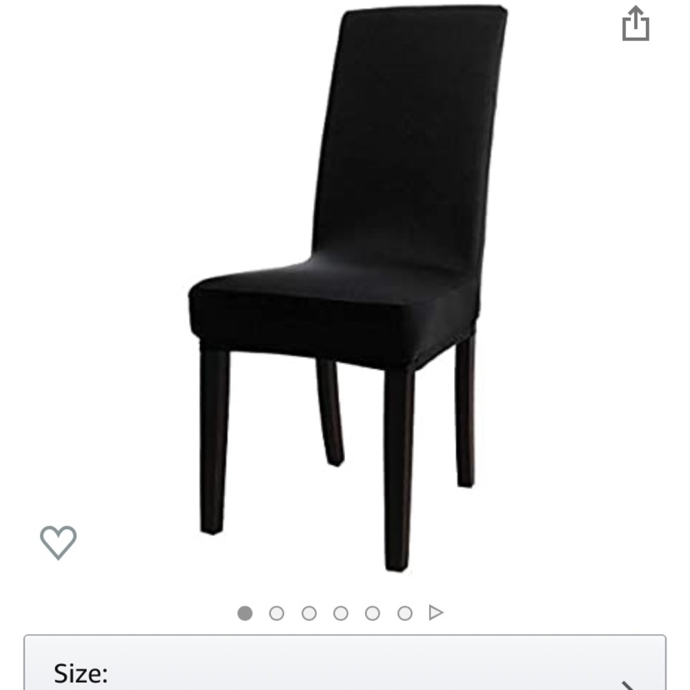 4 black chair covers